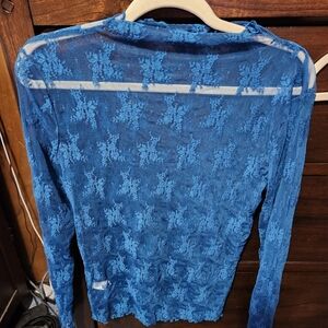 Zenana Blue Lace Women Top